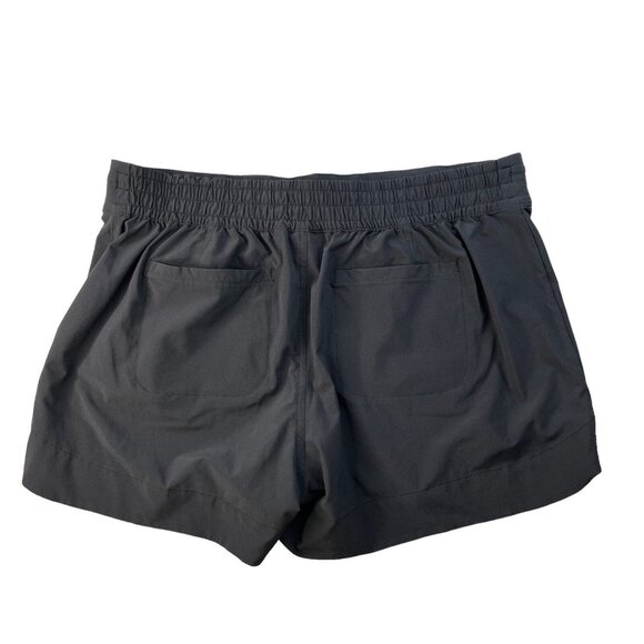 Athleta Womens Athletic Shorts Black Pockets Draw String Workout Gym Size 16T - Picture 2 of 9